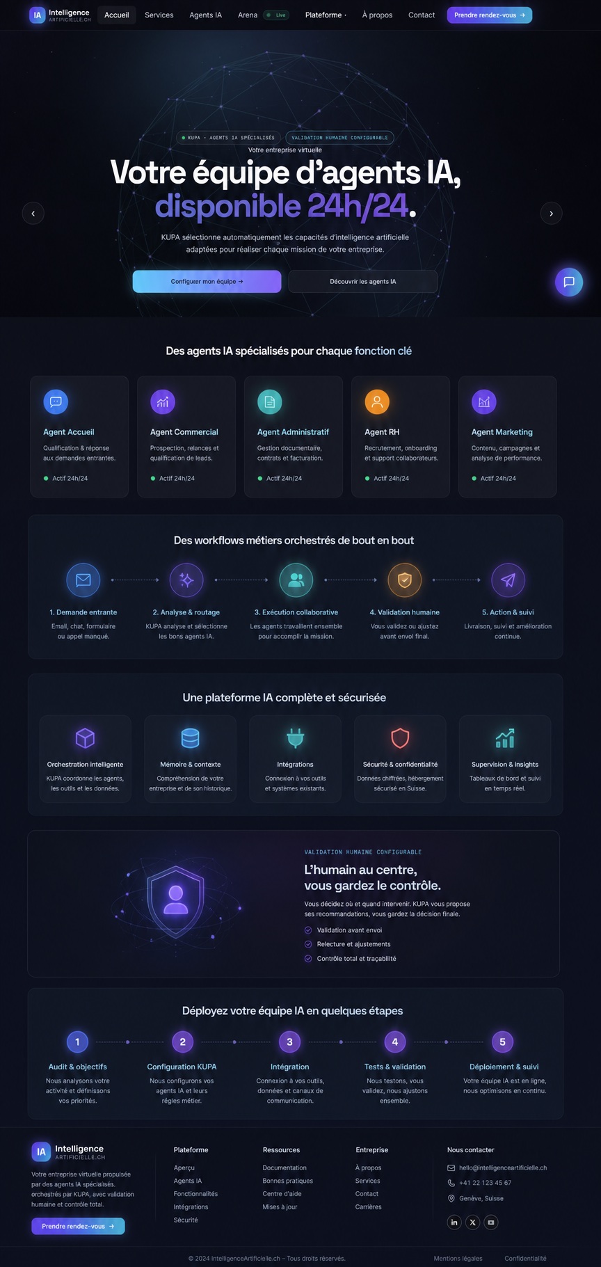 Aperçu vertical du projet IA Intelligence Artificielle