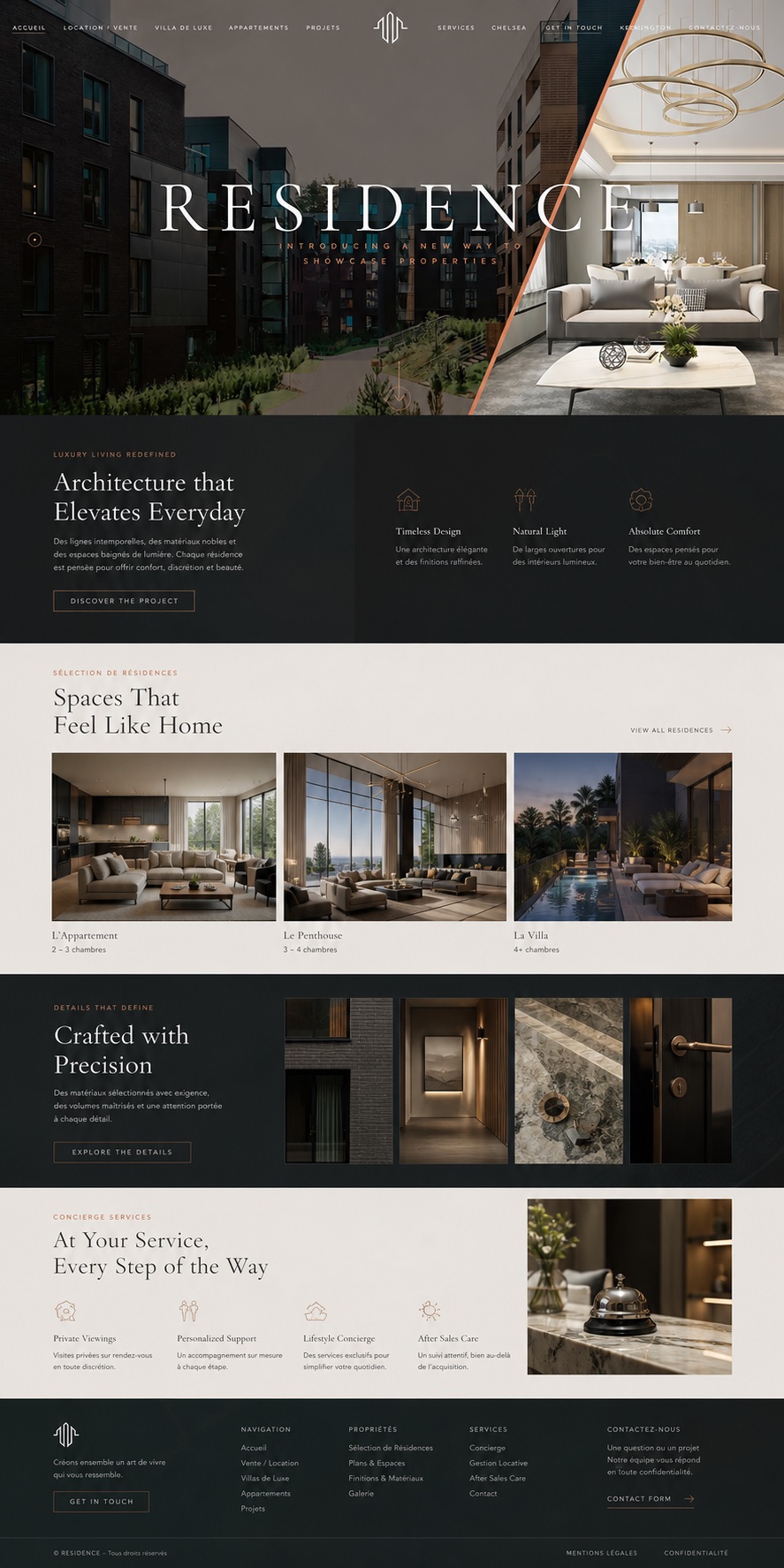 Aperçu vertical du projet Villa de luxe