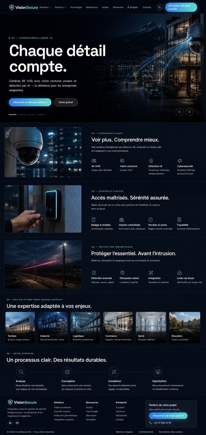 Aperçu vertical du projet Vision Secure