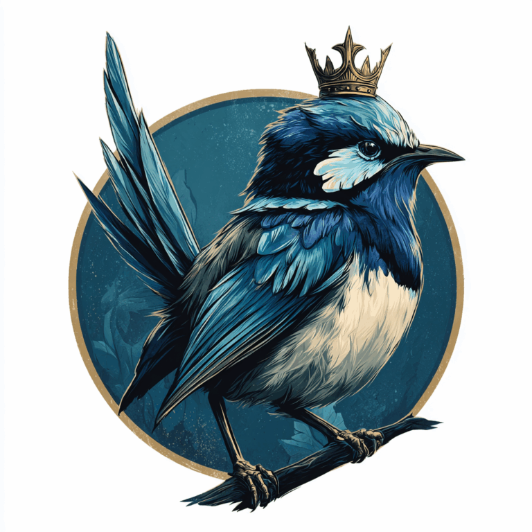 Création logo oiseau stylisé avec couronne – identité visuelle luxe agence graphisme Genève