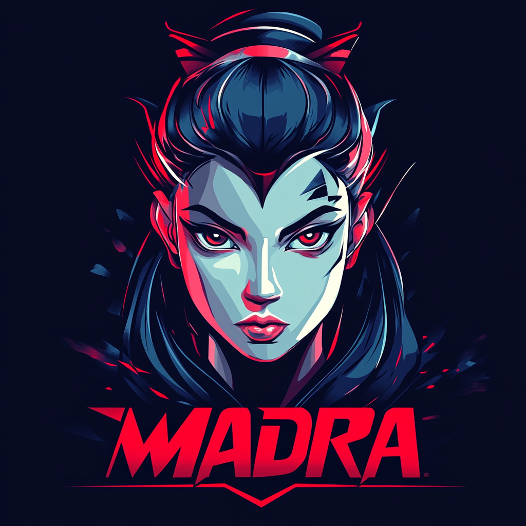 Logo U of madara futuristic look poster art style. - agence digitale Genève