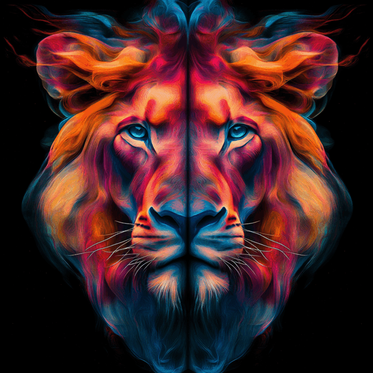 U5621869734 vibirant colorful realtic looking loin with a str 2 - agence digitale Genève WebSite Genève