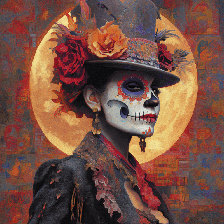 Illustration artistique Day of the Dead – création graphique culturelle agence web design Genève